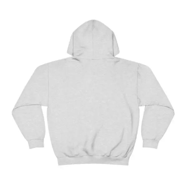 A white hoodie with a picture of a person.