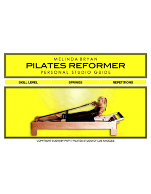 Pilates REFORMER Personal Studio Guide